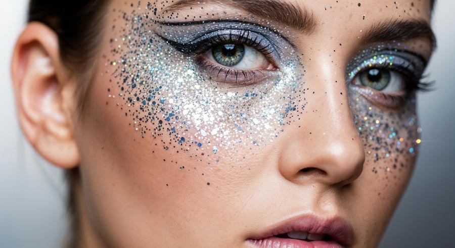 make-up brillantini Capodanno