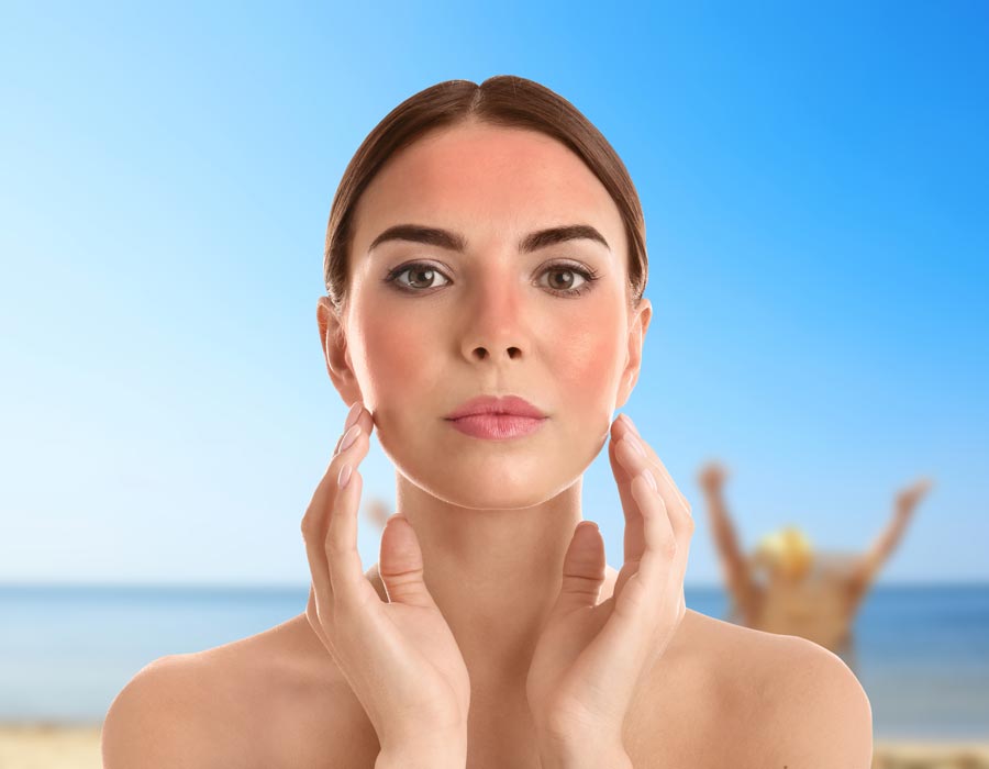scottatura viso sole