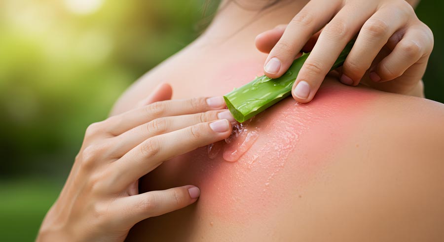 aloe vera su bruciatura da sole aloe vera su bruciatura da sole