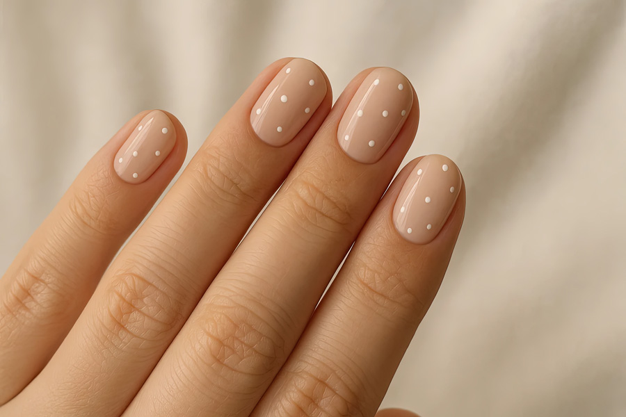 polka dot nails